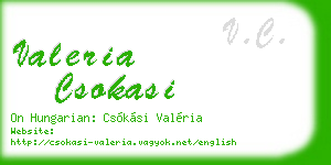 valeria csokasi business card