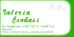 valeria csokasi business card